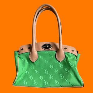 00's vintage green monogrammed preppy mcbling y2k purse handbag XOXO